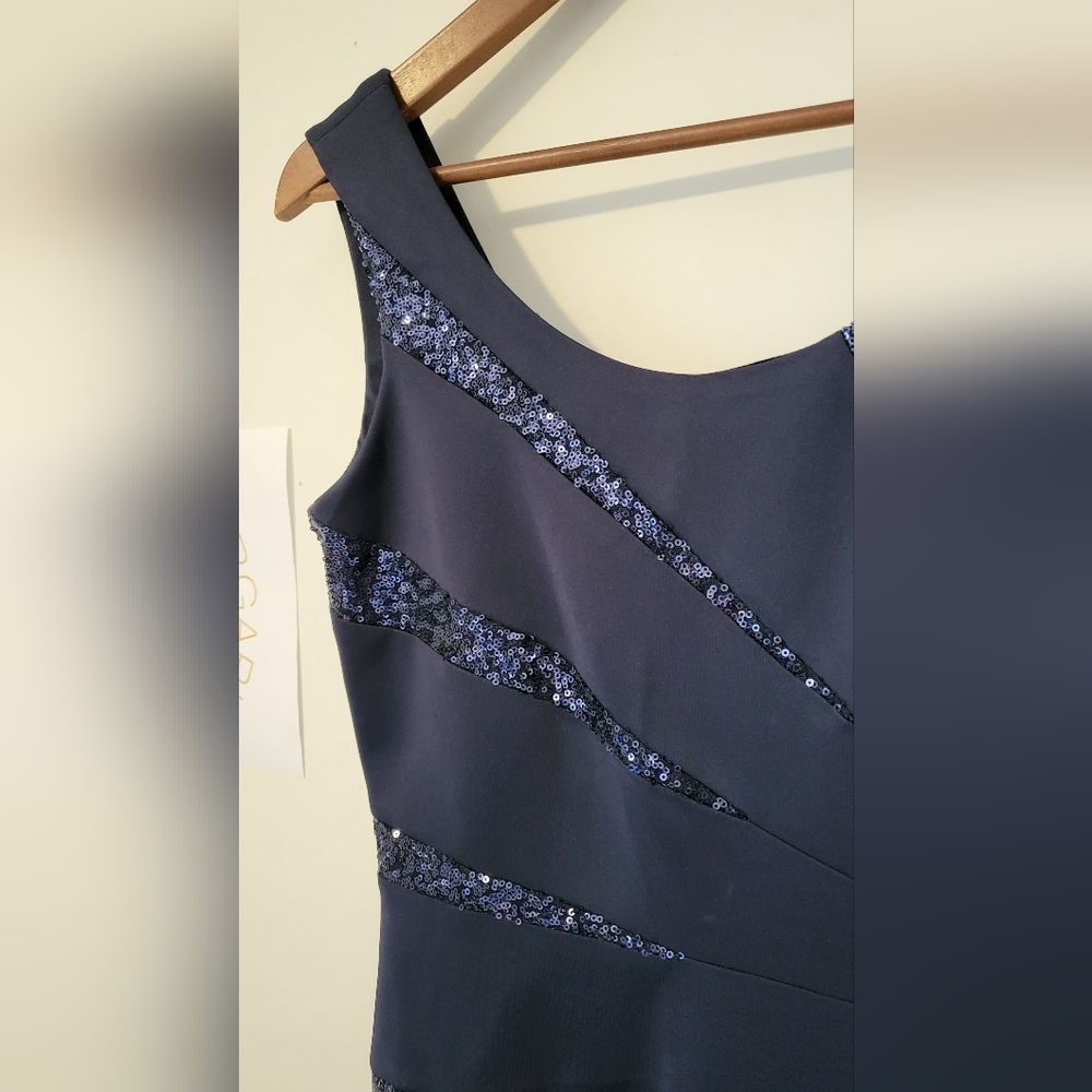 GUESS mini dress blue navy sequin size 6 NWT - Picture 3 of 9